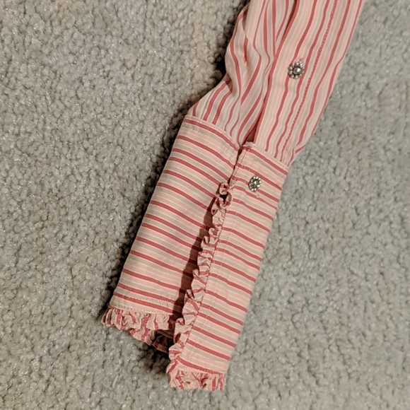 Elie Tahari Pink Striped Dress Shirt - XS - Picture 4 of 7